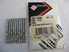 #21 Left Hand Screw Machine Drill HS Cleveland 10pc lot EDP C04885