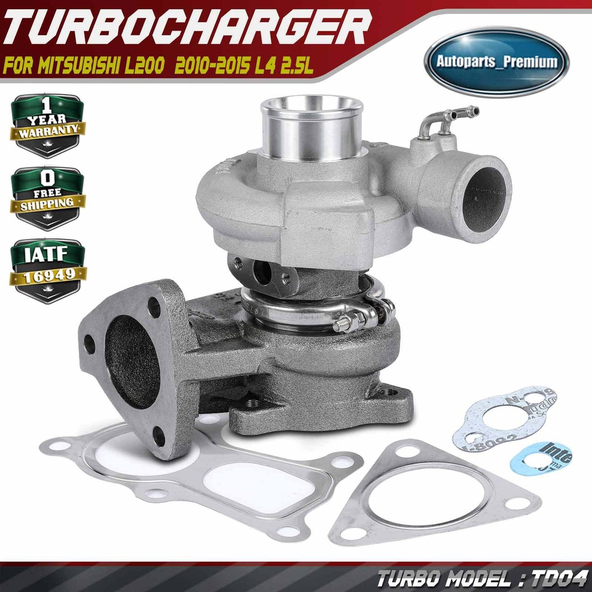 Turbo Turbocharger for Mitsubishi L200 Pajero 2010-2015 L4 2.5L