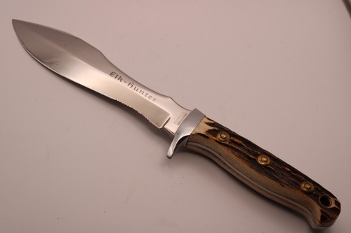 OLSEN KNIFE CO 2700-E STAG ELK HUNTER KNIFE IN BOX w LEATHER SHEATH NICE GERMANY - Picture 8 of 20