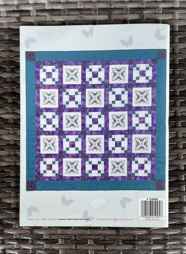 Leisure Arts Cross Stitch Quilt Blocks 4 Quilts CHASING BUTTERFLIES w/ Transfers - Picture 2 of 9