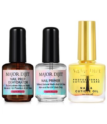 Nail Dehydrator and Primer with Cuticle Oil Set