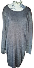 Paraphrase Sweater Dress Size XL (16/42) – Grey Knit Long Sleeve Jumper Dress –