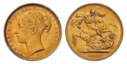 AUSTRALIA. Victoria 1881-S AV Sovereign. NGC MS64 Sydney mint. SCBC-3858D