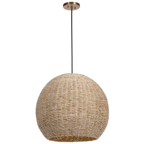 Uttermost 21536 Seagrass 1 Light Dome Pendant - Picture 4 of 6