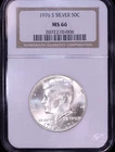 1976 S Silver Kennedy Half Dollar NGC MS66, Business Strike, OH, FREE SHIPPING