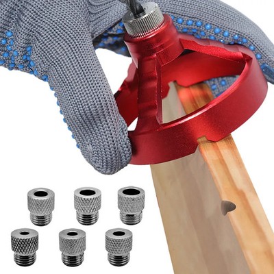 Center Doweling Jig 5-10mm Vertical Drill Guide Woodworking Pocket Hole Locator