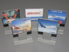 Model Airport Billboard Sign Posts Customisable 1:400 Scale - 5 Pack