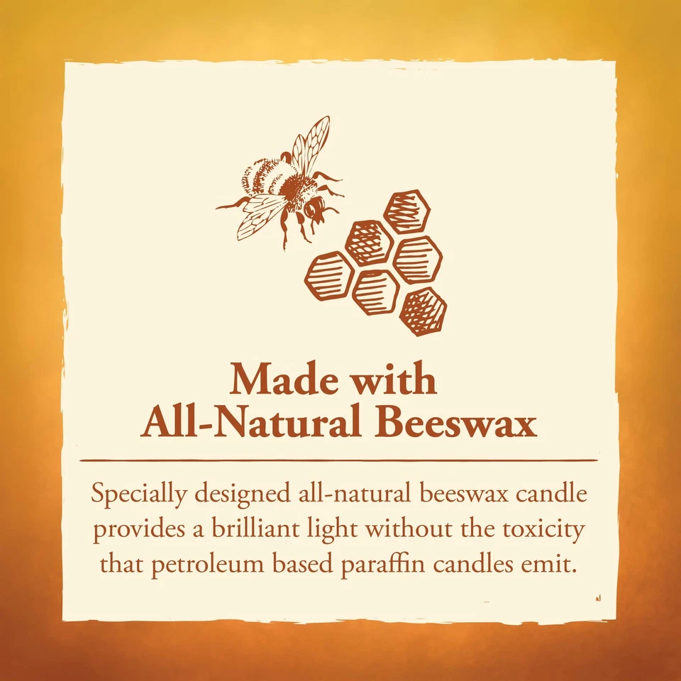 70-Hour Beehive Candle, Eco-friendly Natural Beeswax with Cotton Wick - Image 2 of 4
