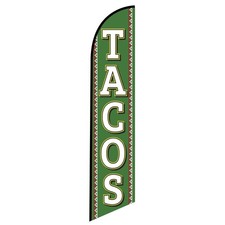 Tacos Mexican Restaurant Advertising Feather Banner Swooper Flag - NO WIND...