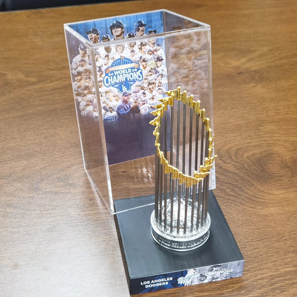 2025 LA Dodgers MLB World Series Championship Trophy with display case Christmas - Image 3 of 4