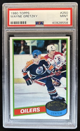 1980-81 Topps Wayne Gretzky UER #250 Oilers PSA 9
