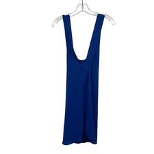 Lulus Womens Sleeveless Shift Dress Crisscross Back Blue Size Small New