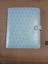 Kikki K Diario Planner Grande A5 in Pelle Blu e Oro - Benessere 