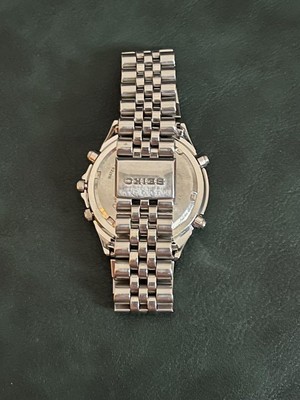 SEIKO SQ100 Chronograph Quartz Watch 80s 90s Vintage Non-Working
