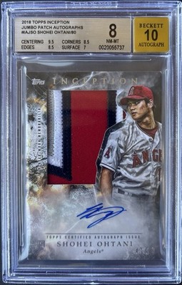 2018 Topps Inception Shohei Ohtani Rookie Jumbo 4-Color Patch AUTO
