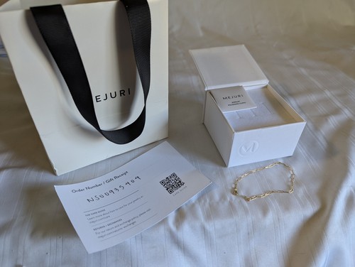 Mejuri 14K 585 yellow gold link bracelet 7" long weighs 1.7g