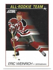 ERIC WEINRICH 1991-92 SCORE ALL ROOKIE TEAM CARD NEAR MINT CONDITION
