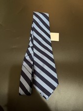 B By Brooks Brothers Men's Classic Neck Tie Double Striped Lt Blue MSRP 79.50