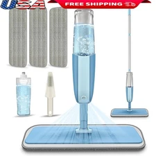 Wet Spray Mop Hardwood Floors Microfiber 360 Rotating Mop W/ Replacement Pads US