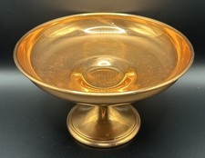 Vintage Copper Pedestal Footed Bowl Candy Dish Round 7"x4"