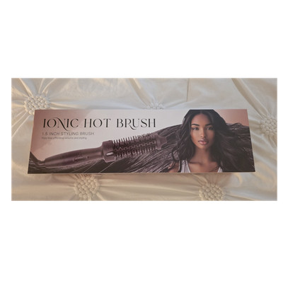 Ionic Hot Brush 1.5 in Barrel Black Hair Styling Brush Unisex Adults