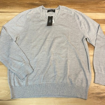 Banana Republic Sweater Mens XL Easy Care Italian Merino Yarn V Neck Baruffa