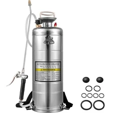 12L Stainless Steel Sprayer w/3' Hose for Pesticide Clean and Sanitizing