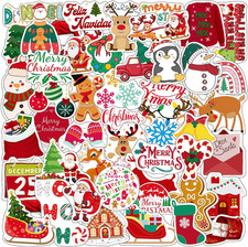 Christmas Stickers for Decorations, Party Supplies, Favors, and Gift Ideas