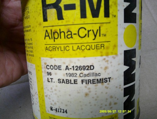 1982 CADILLAC R-M ACRYLIC LACQUER  AUTO PAINT LT. SABLE FIREMIST QUART