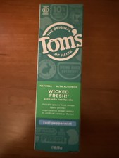 Toms of Maine Wicked Fresh Toothpaste with Fluoride Cool Peppermint 4.7 oz NEW