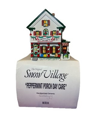 Department 56 PEPPERMINT PORCH DAYCARE Original Snow Village #54852