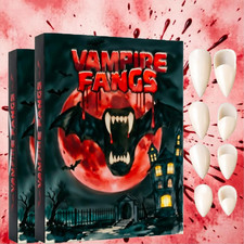 Vampire Teeth Fangs, 4 Pairs of Vampire Fangs for Adults, Halloween Realistic Va