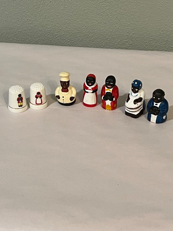 lot of 7 thimbles, Black people