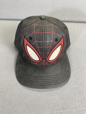 Marvel Spider-Man Black Snapback Hat Adjustable Imitation Leather