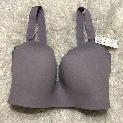 Le Mystere 32G Bra Gray Smooth Shape 360 Smoother Wireless Ash NEW $68