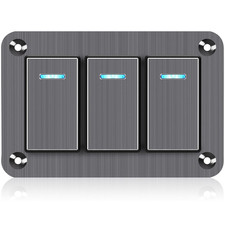 Toggle Switch Panel 3 Gang Waterproof Aluminum Switch 12v24v Rocker Switch 3