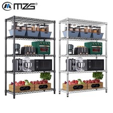 5 Tier Shelf 18 47 72" Storage Shelves Garage Rack Wire Shelving Unit Heavy Duty