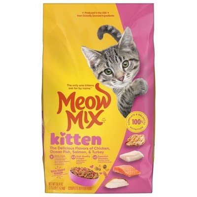 Dry Kitten Food for Healthy Growth, 3.15 lb Bag, Nutrient-Rich Kibble for Young