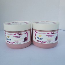 2pk Dove Holiday Treats Body Scrub FROSTED PLUM BERRY Limited Edition 15oz