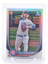 CADE HORTON 2025 BOWMAN CHROME RED LOGO VARIATION ROOKIE #10 CUBS Q7046