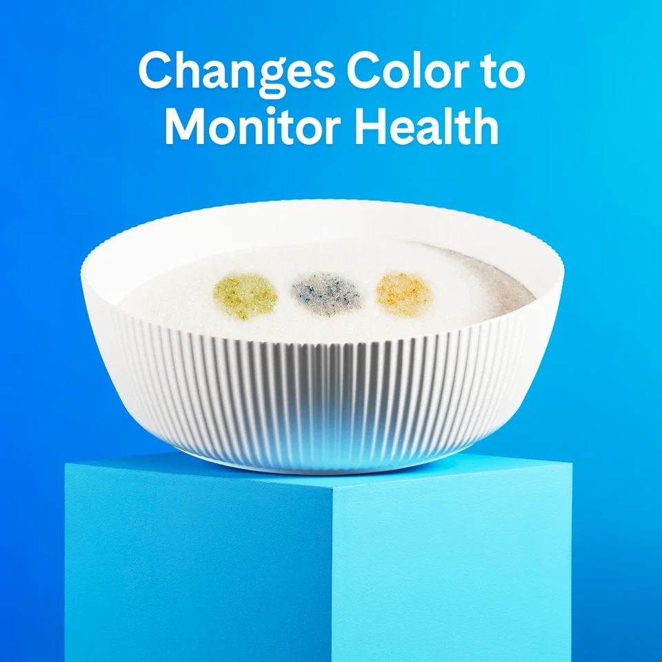 Arena para gatos con monitoreo de salud agrupada, sin perfume, bolsa de 10 lb Foto 4 de 4