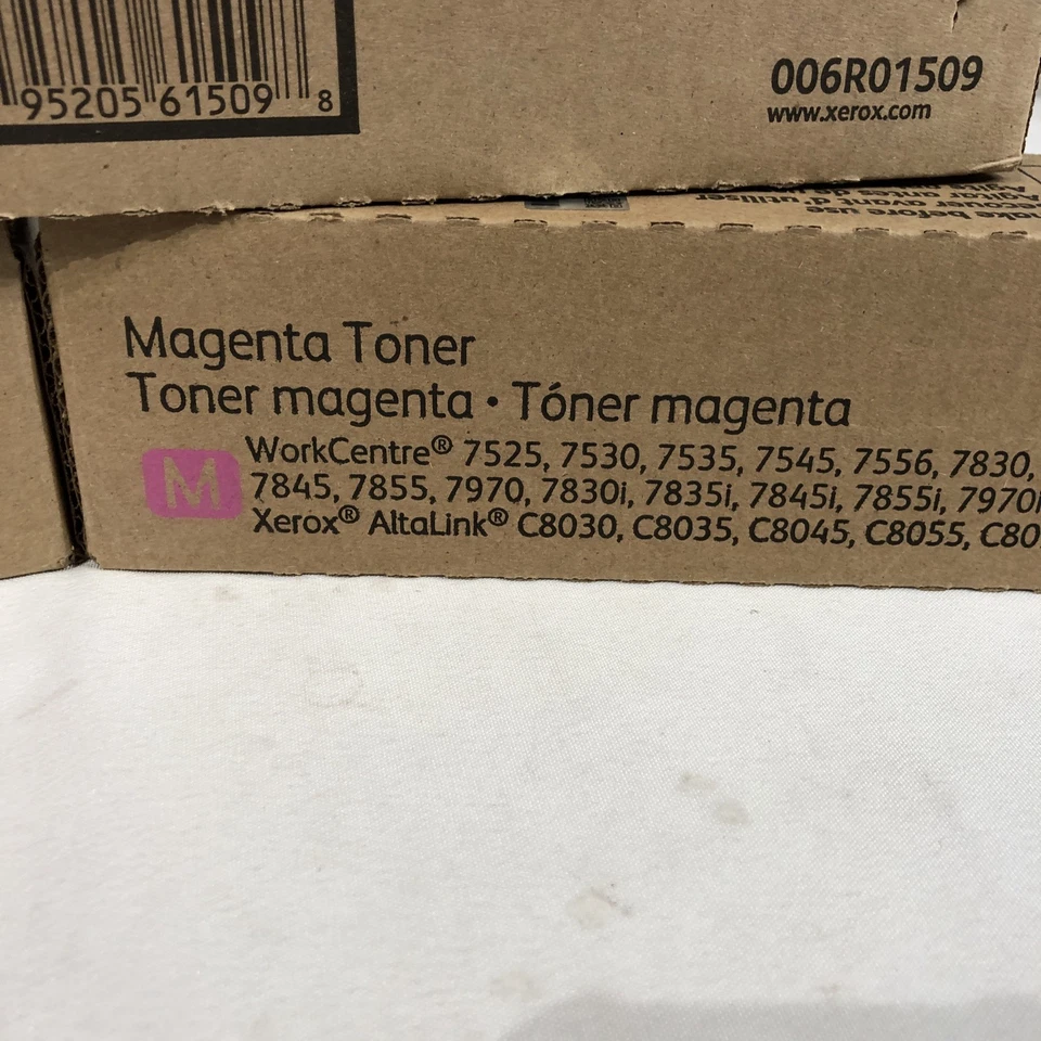 Lot 3~ GENUINE XEROX TONER SET WC7830/7835 CYMK 006R01509, 006R01510, 006R01511 - Image 4 of 4