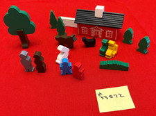 Vintage BRIO 33572 Sweden COMPLETE Townspeople Railway Train Set No Box