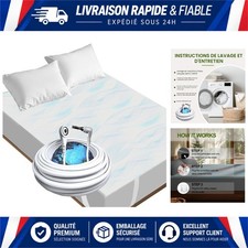 Drap de mise à la terre 140x200 cm coton bio et fibre d'argent, tapis de massage