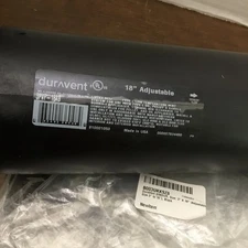 DuraVent 3” x 18” Adjustable Length Pellet Vent Pipe 3”-16” Black 3PVP-18AB