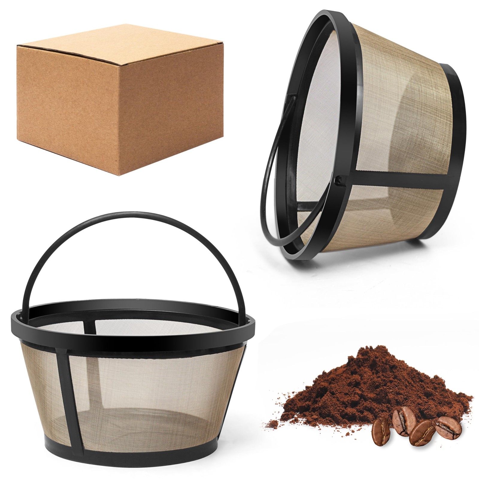 8-12 Cup Reusable Filter Basket With Closed Bottom Fits MrCoffee Coffee Maker...
