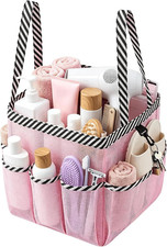 Mesh Shower Caddy Portable for College Dorm Room Essentials, 9 Pocket Large