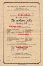Programme - The Other Side - German Schauspielhaus Hamburg - April 5, 1930
