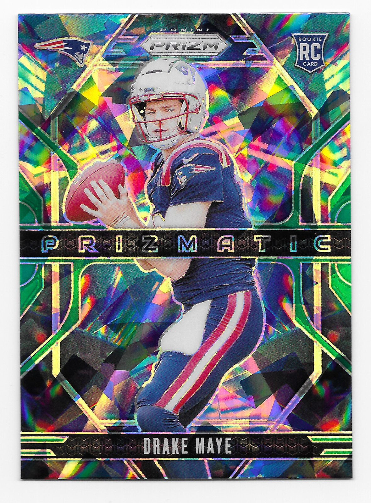 2024 Panini Prizm - Prizmatic Drake Maye #2 Green Ice Prizm (RC)
