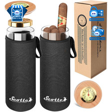 Zigarrenetui Humidor Reise-Zigarrenschlauch f&uuml;r 5 Zigarren Geschenk-Box